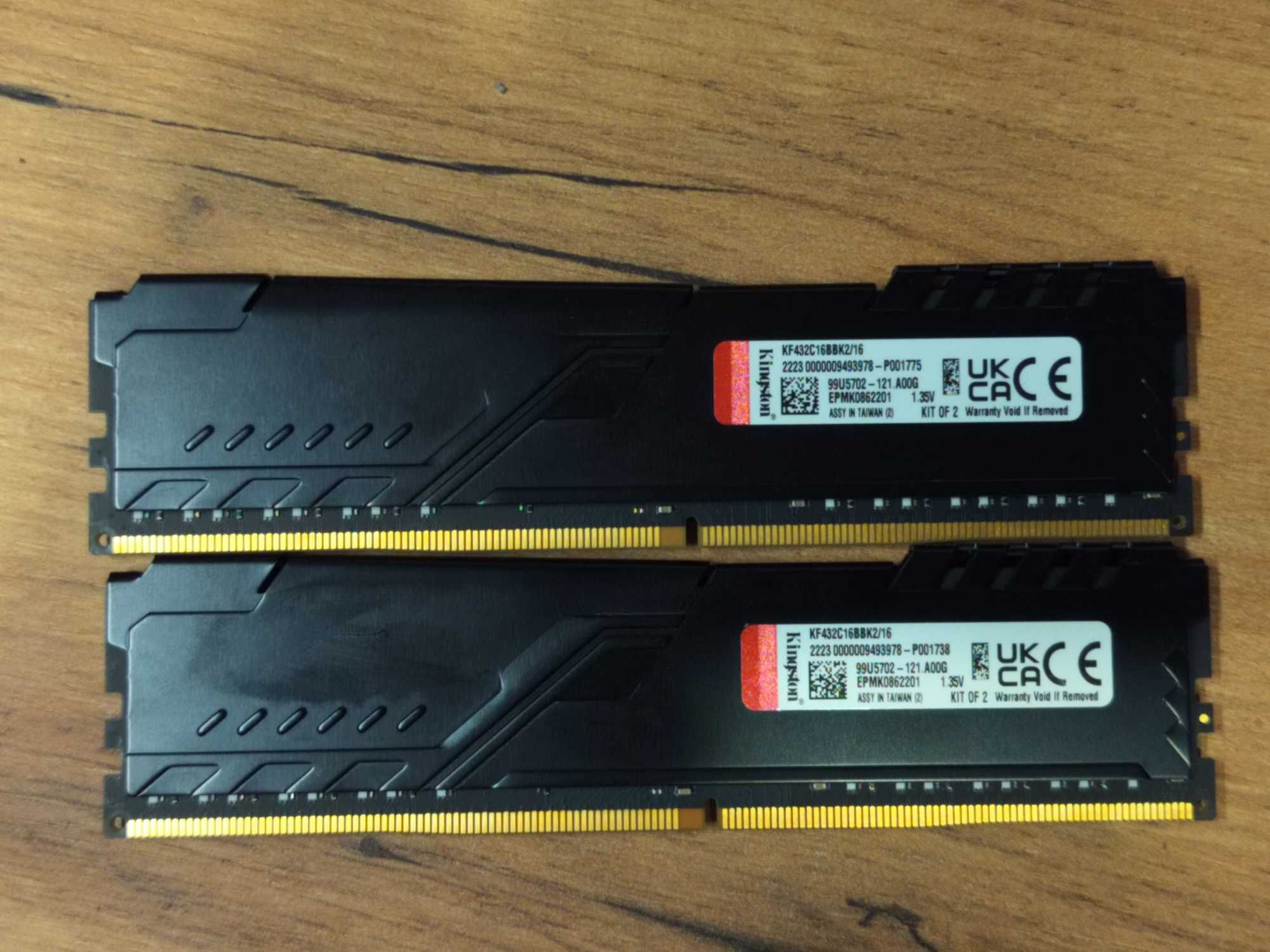 ОЗП Kingston DDR4 16GB (2x8GB) 3200Mhz FURY Beast Black
