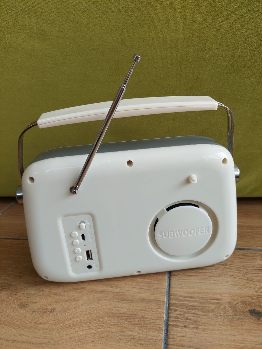 Radio Vintage Cuisine retro beż ecru z głośnikiem bluetooth