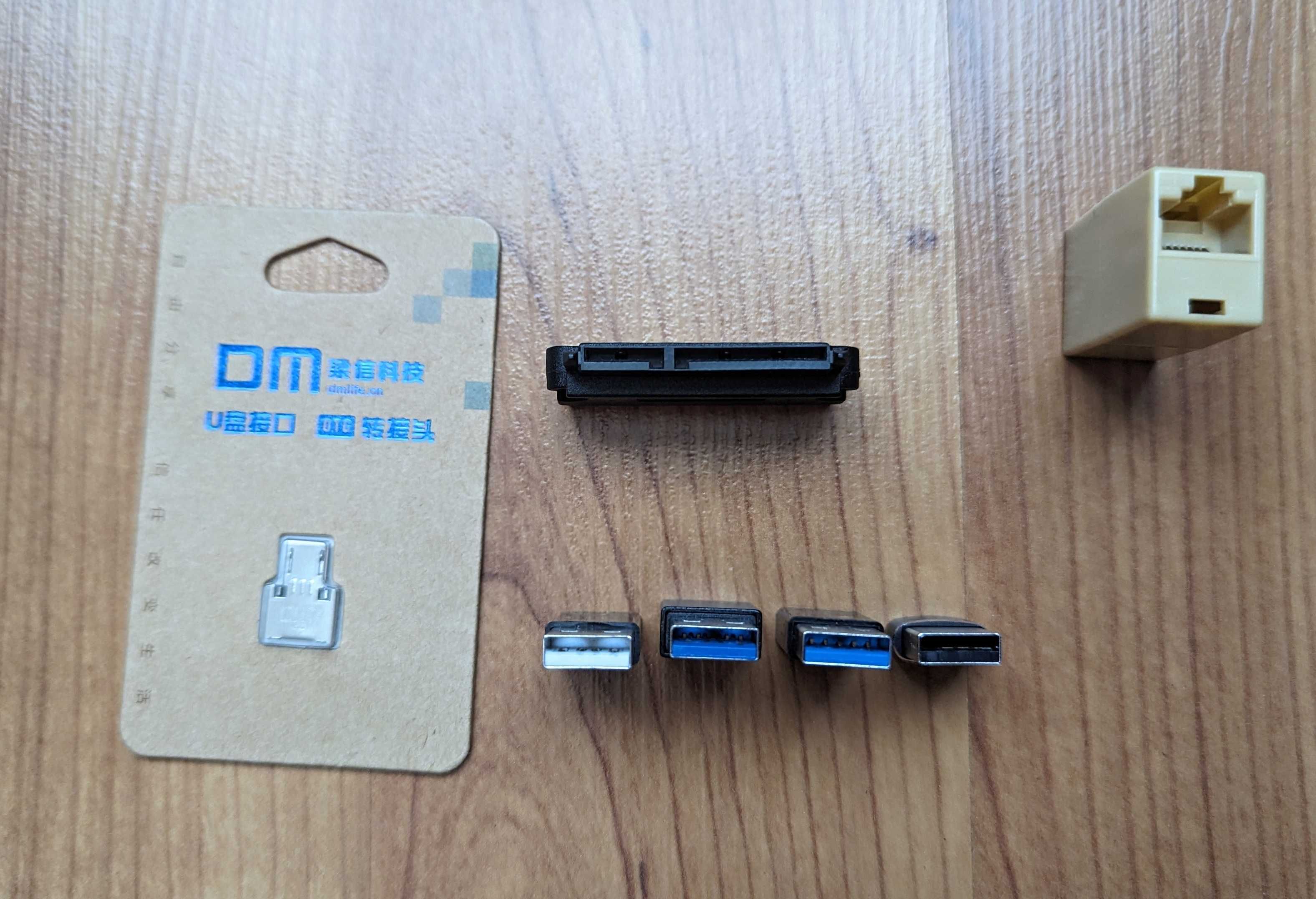 Набор переходников Type C - Usb type A Micro USB RJ45 Sata