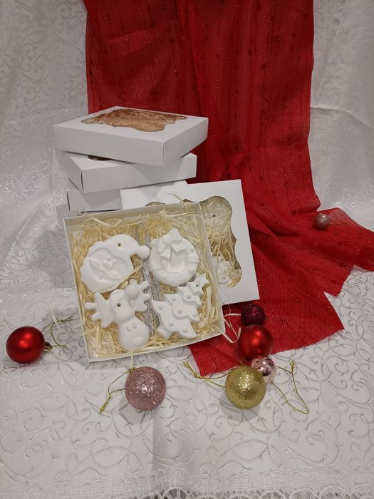 Набір гіпсових фігурок Різдвяний #4 на ялинку