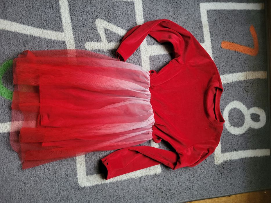 Sukienka czerwona świąteczna