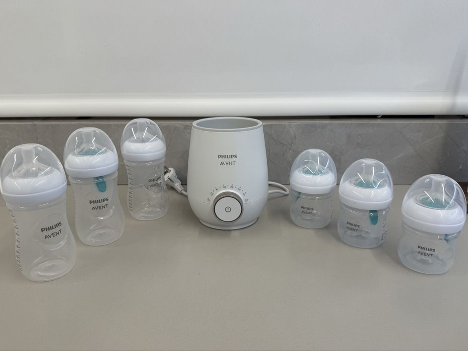 Vendo conjunto Philips Avent – Aquecedor + Biberões (0–3 meses e 3m+)