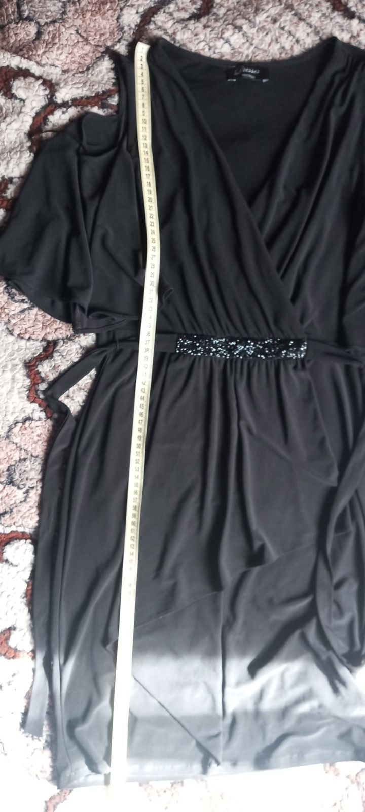 Czarna dresowa sukienka