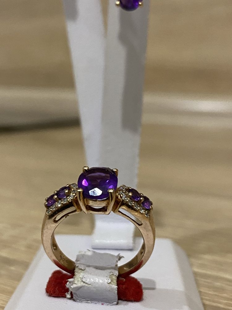 Серебряный набор Аметист 925