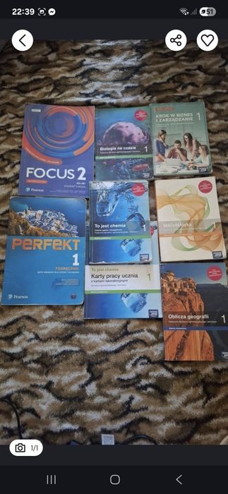 Sprzedam książki do technikum i liceum