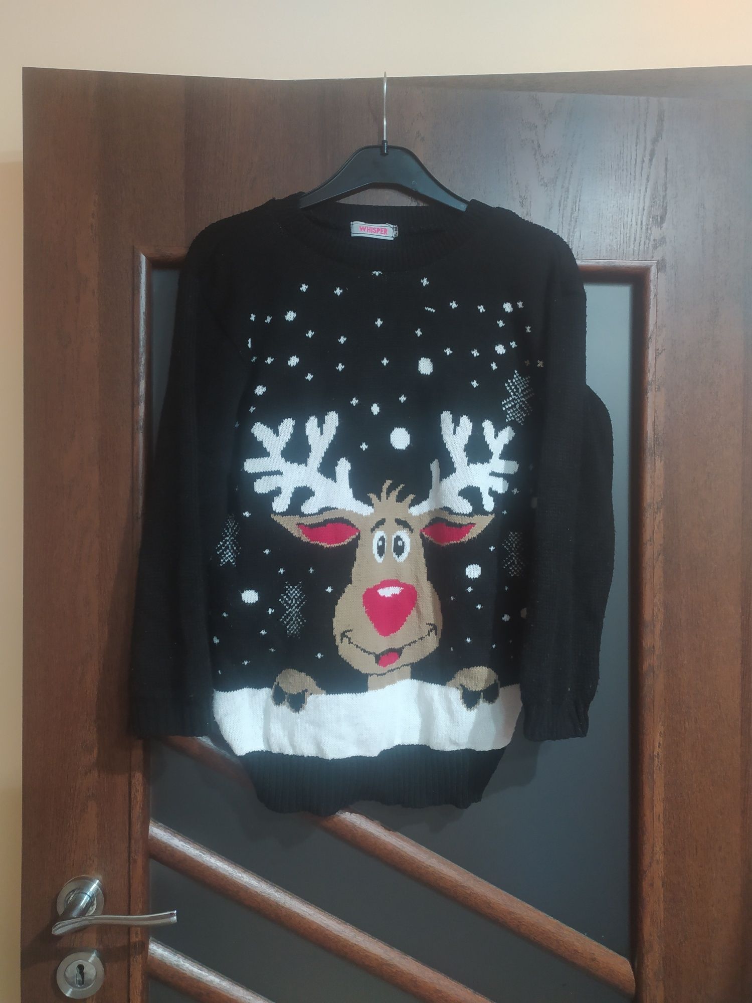 Sweter świąteczny renifer Rudolf męski 36 S 38 M