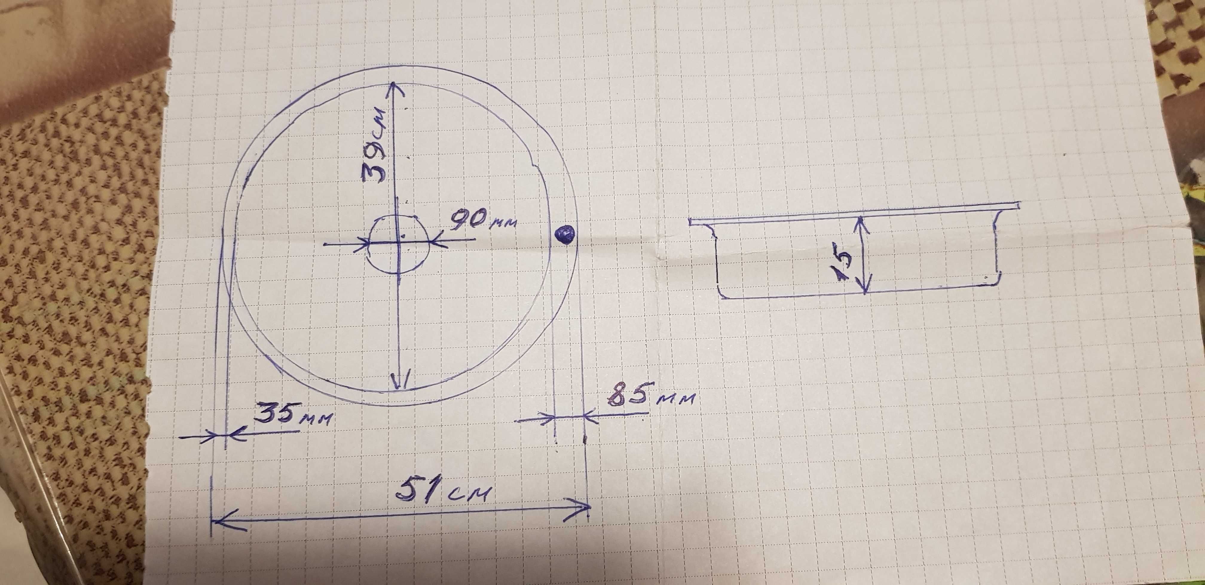 Мойка из нержавейки новая накладная