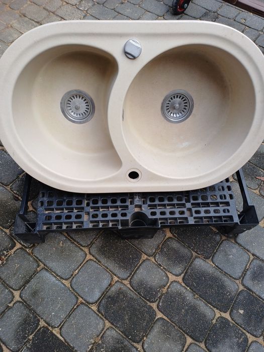 Zlew 2 komorowy okragly