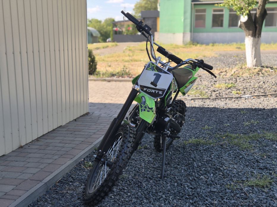 Новий! Пітбайк Forte 125 кубів біло-зелений