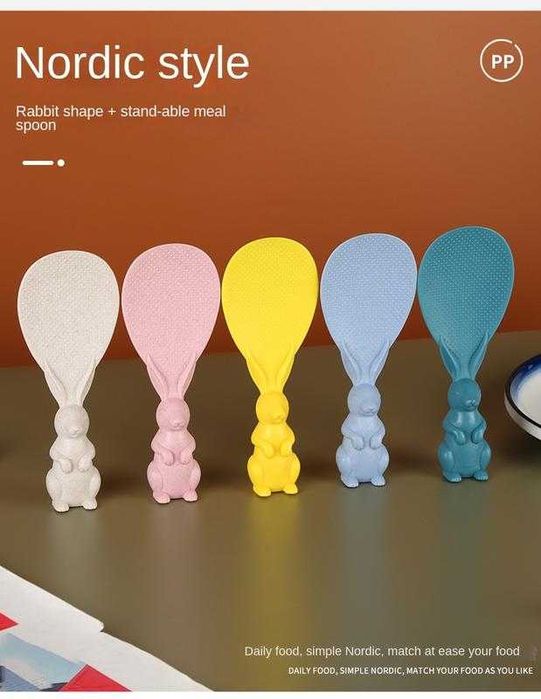 Годування антипригарная ложка-кролик лопатка для риса Рисоварка