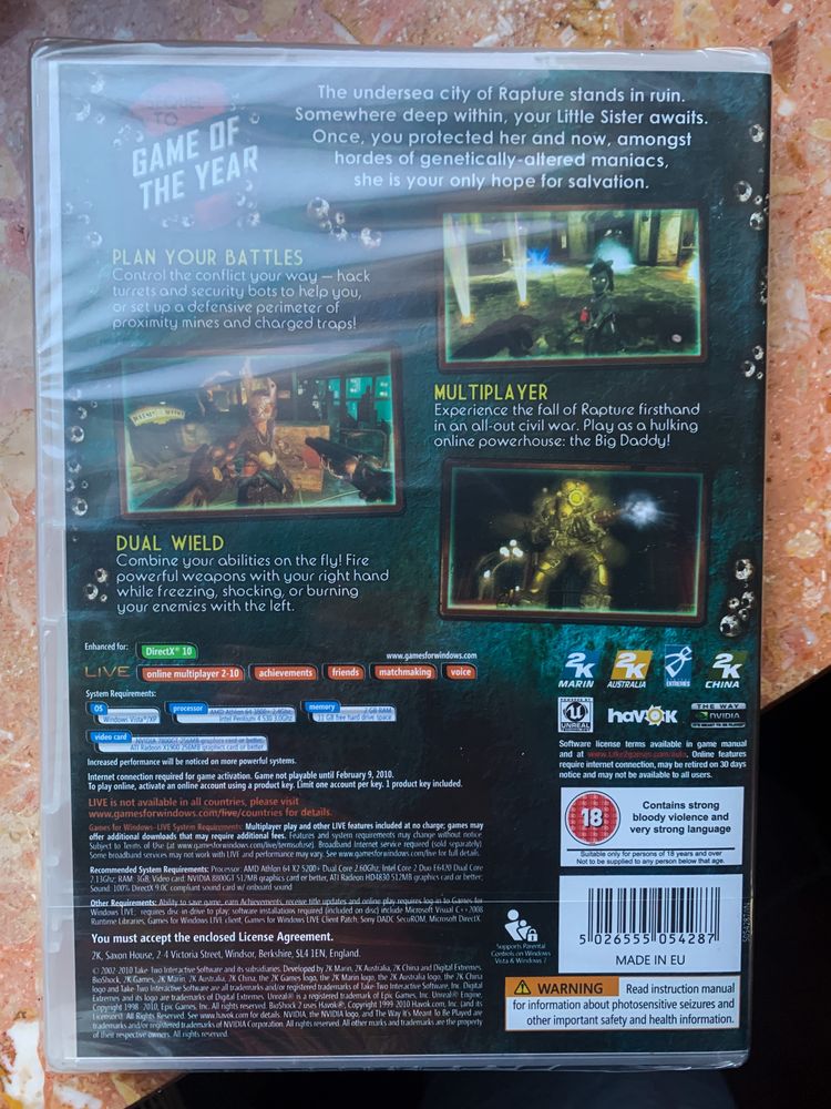 Bioshock 2 PC nowa w folii premierowa 2010