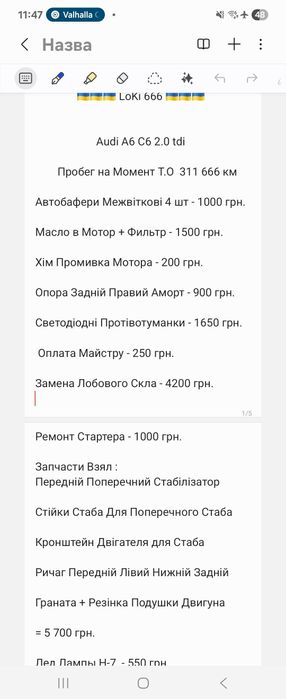 Audi A6C6 2.0 tdi 2005