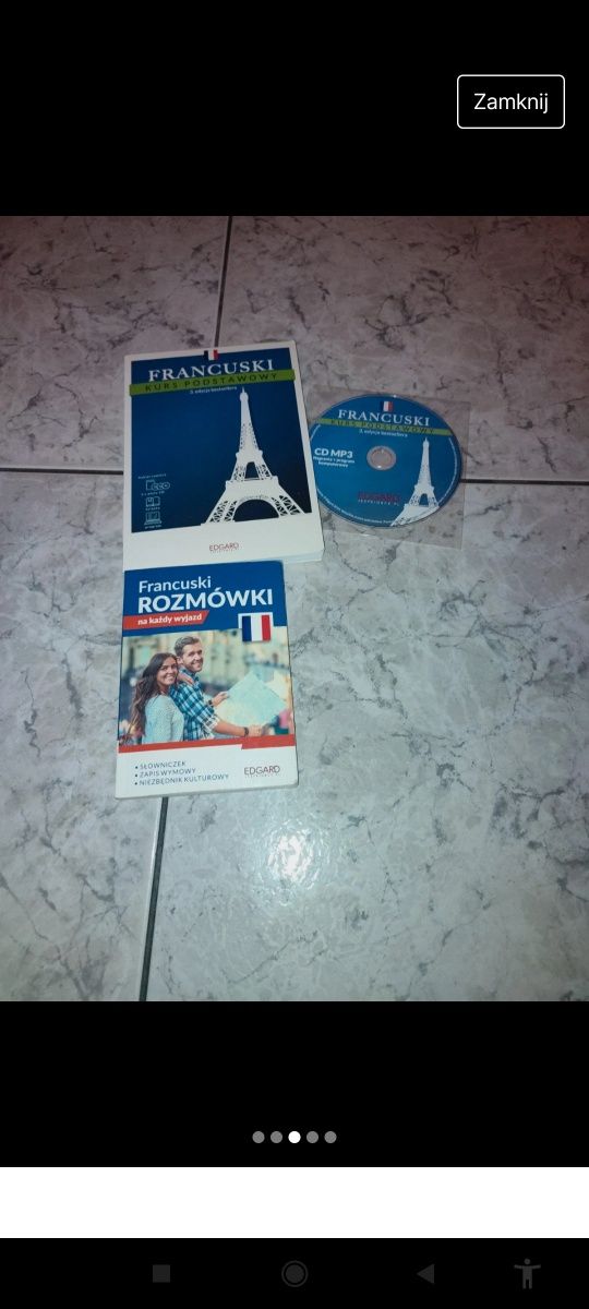 książka do nauki francuskiego. książka +płyta + Francuskie rozmówki 
c