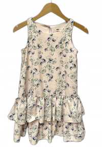 Sukienka Pudrowy Róż Motyle H&M 140 cm 9 10