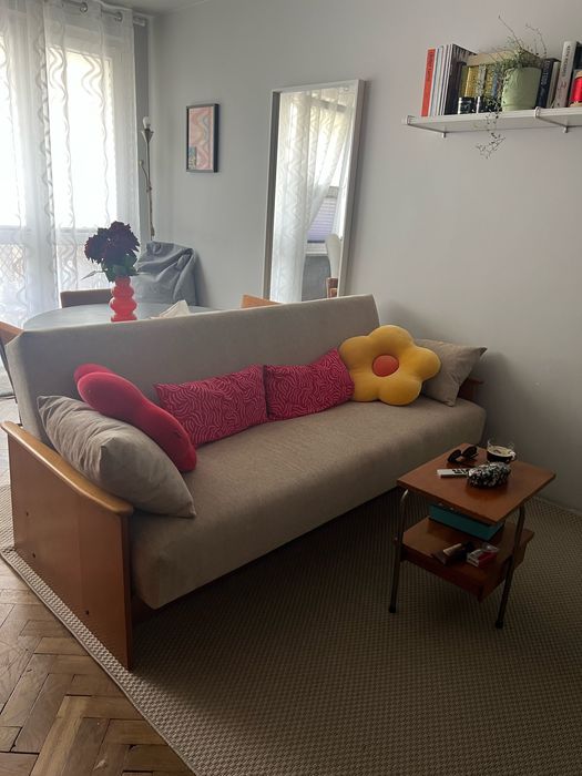 Kanapa Sofa vintage PRL z wysuwaną skrzynią - Wyszków 1965