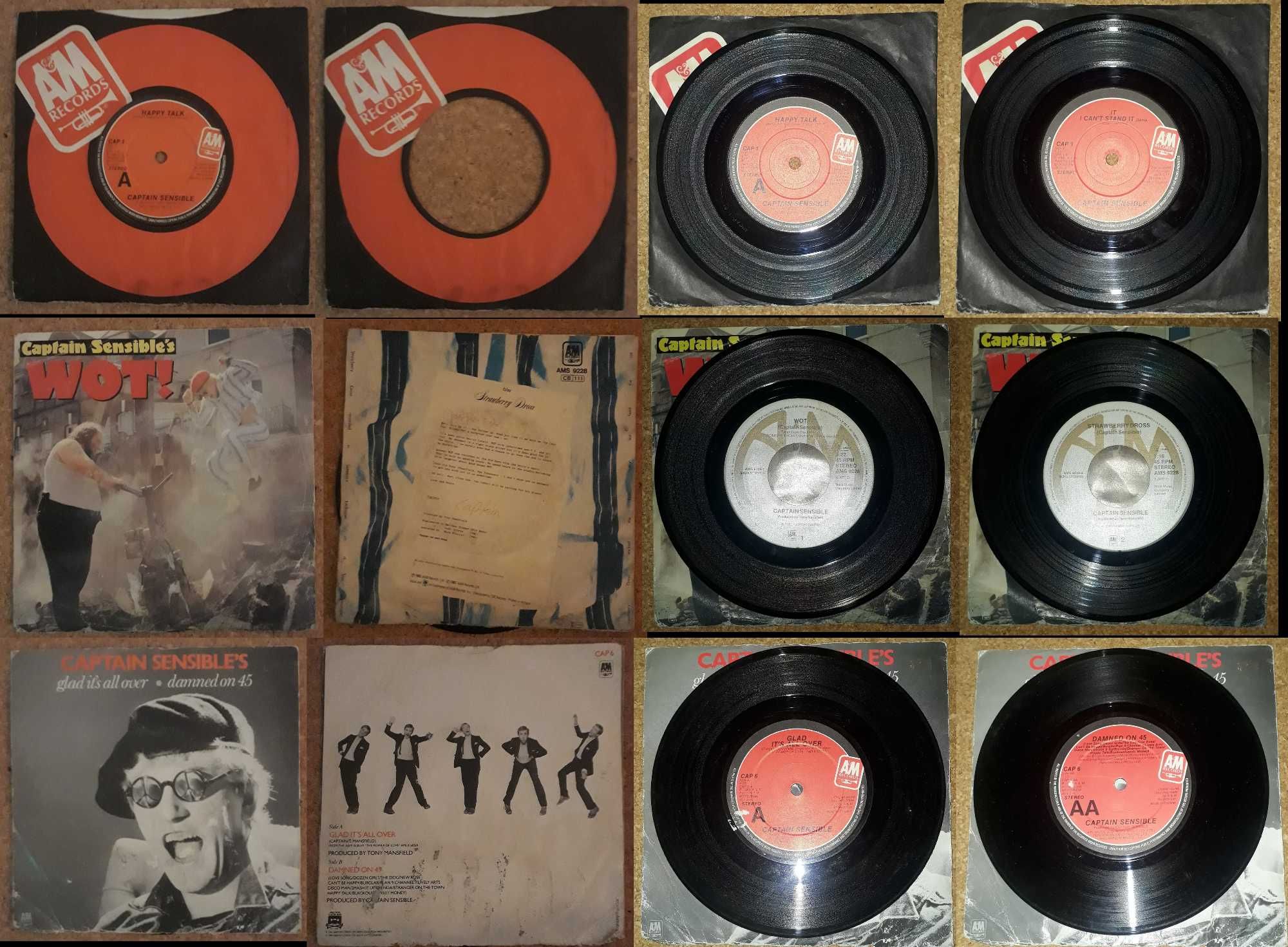 Singles Vinil 1972-91:Capt.Sensible,AdamAnt,PhlegCamp,NeueJugend,TXT..
