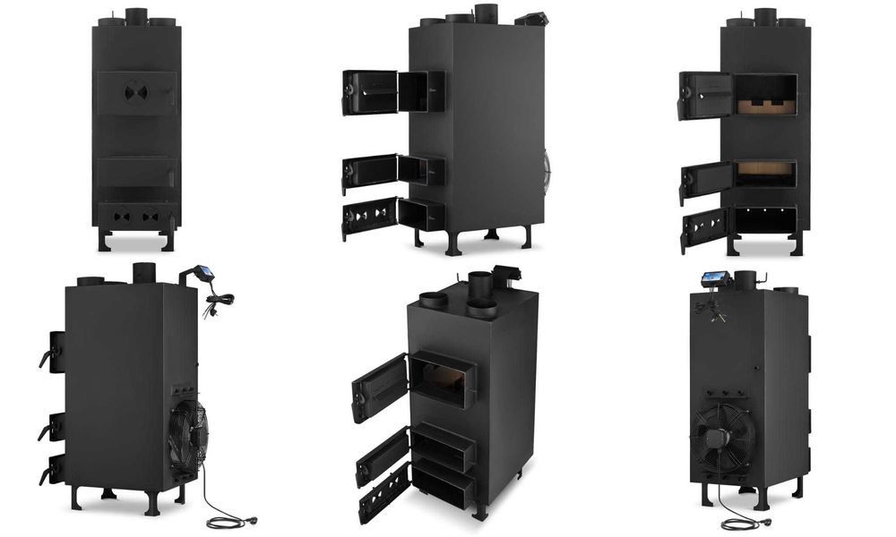 Piec nadmuchowy z nadmuchem dmuchawa HIGHER PN3 o mocy 25 kW ECODESIGN