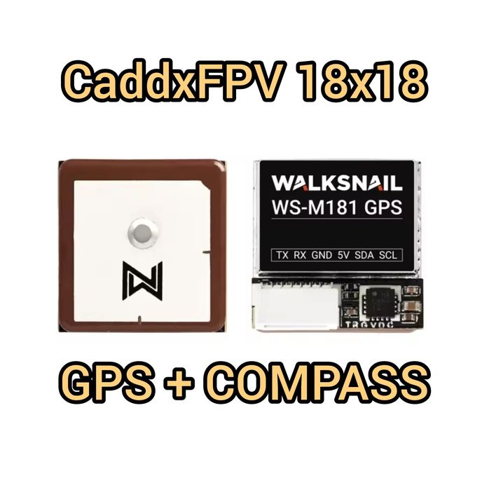 GPS+компас CaddxFPV Walksnail WS-M181 18*18мм модуль дрона