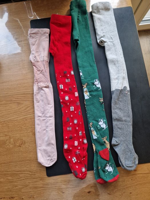 4 sztuki JAK NOWE rajstopy dziewczęce dla dziewczynki r. 110 / 116