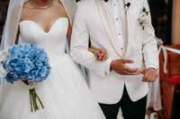 garnitur ślubny biały