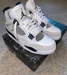 Jordan 4 szare z białym sneakersy męskie nowe sportowe modne 40