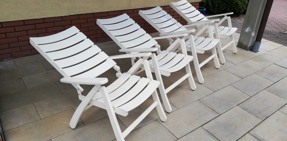 fotel ogrodowy leżak drewniany krzesło komplet meble ogrodowe leżaki