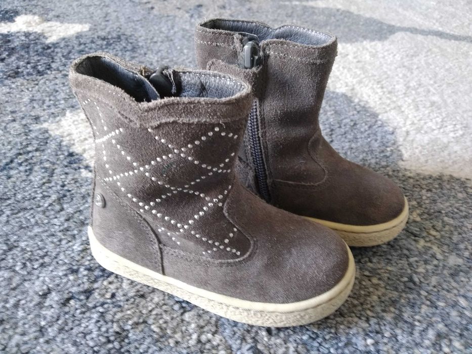 Kozaczki NATURINO szare roz. 21 skóra naturalna