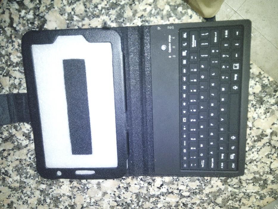 Teclado bluetooth com capa para Samsung Galaxy Tab/Tab 2