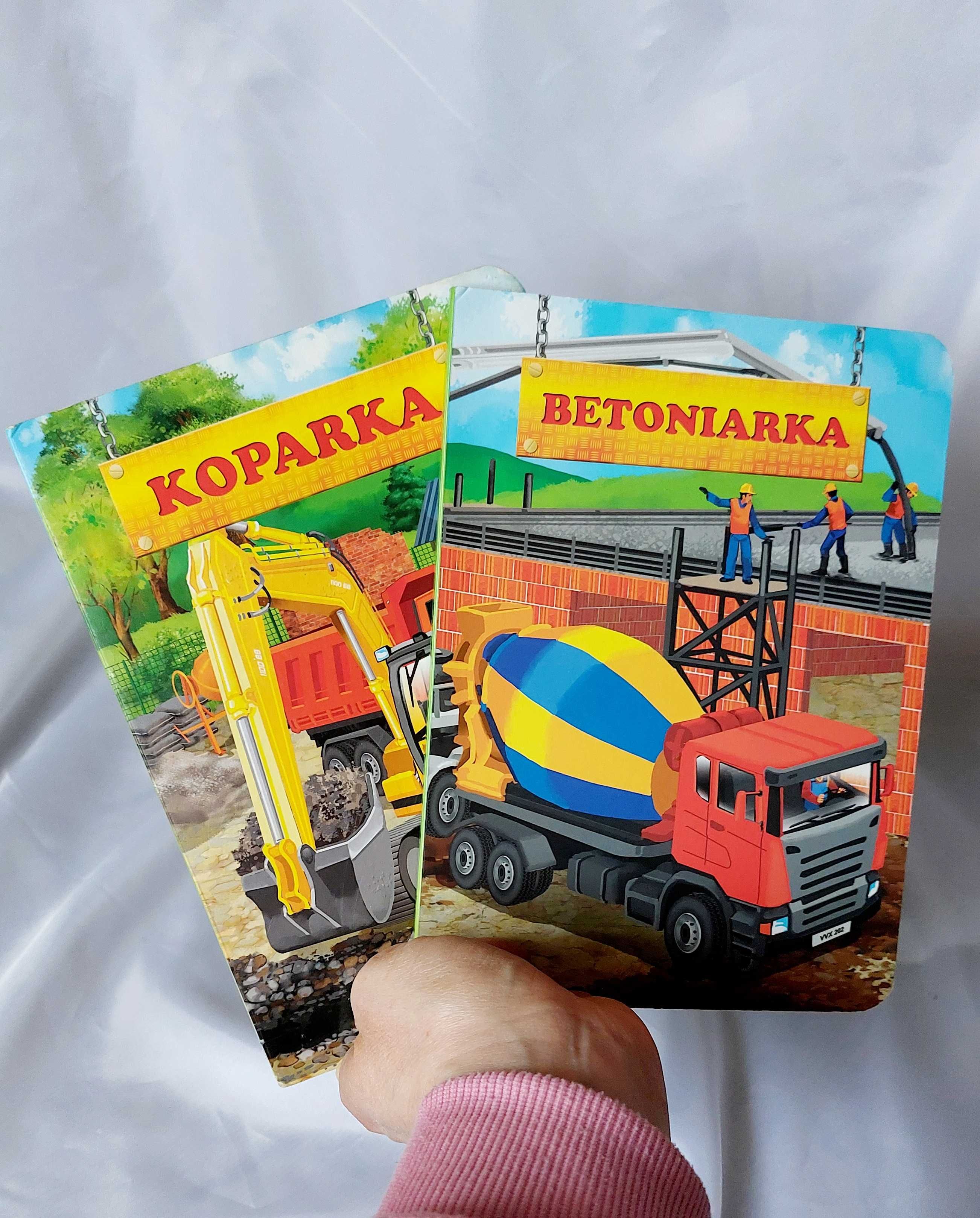 Ksiazka Betoniarka Koparka sztywne karty dla chlopca maszyny budowlane