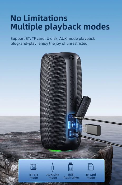 Портативная беспроводная акустическая система ZEALOT-MP2 Bluetooth 20W