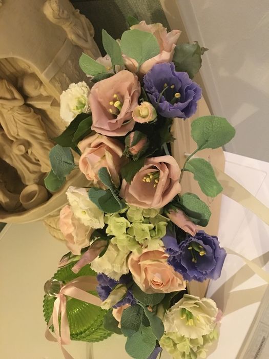 Шикарные  подарочные композиции ручной работы из холодного  фарфора