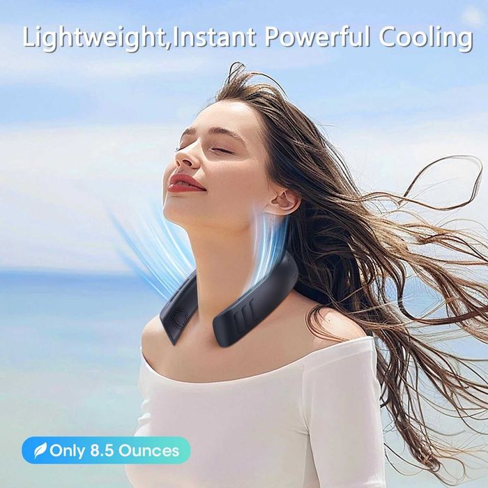 Wentylator na szyję OLV, akumulator 6000 mAh, 18 godzin