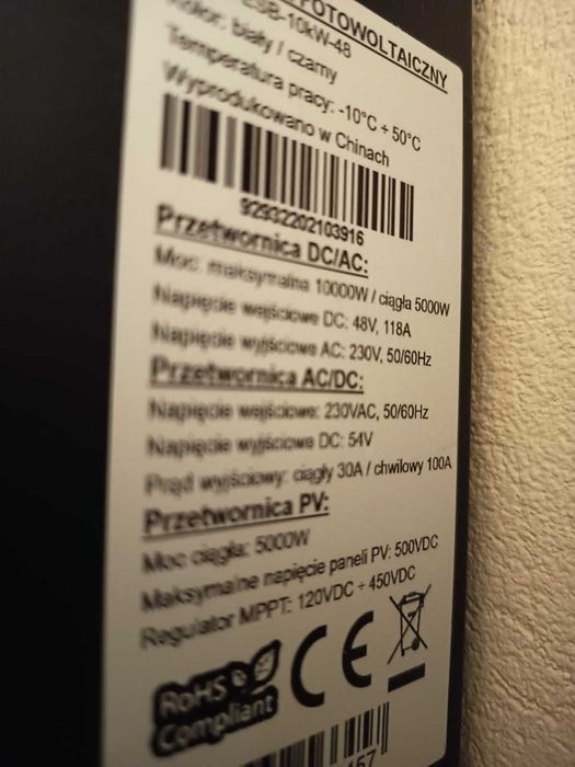 Falownik 1 fazowy off-grid 10kW