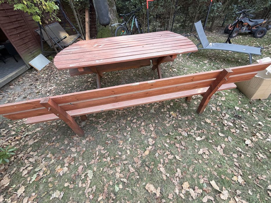 Stół z ławka ogrodowy - do altany …………-