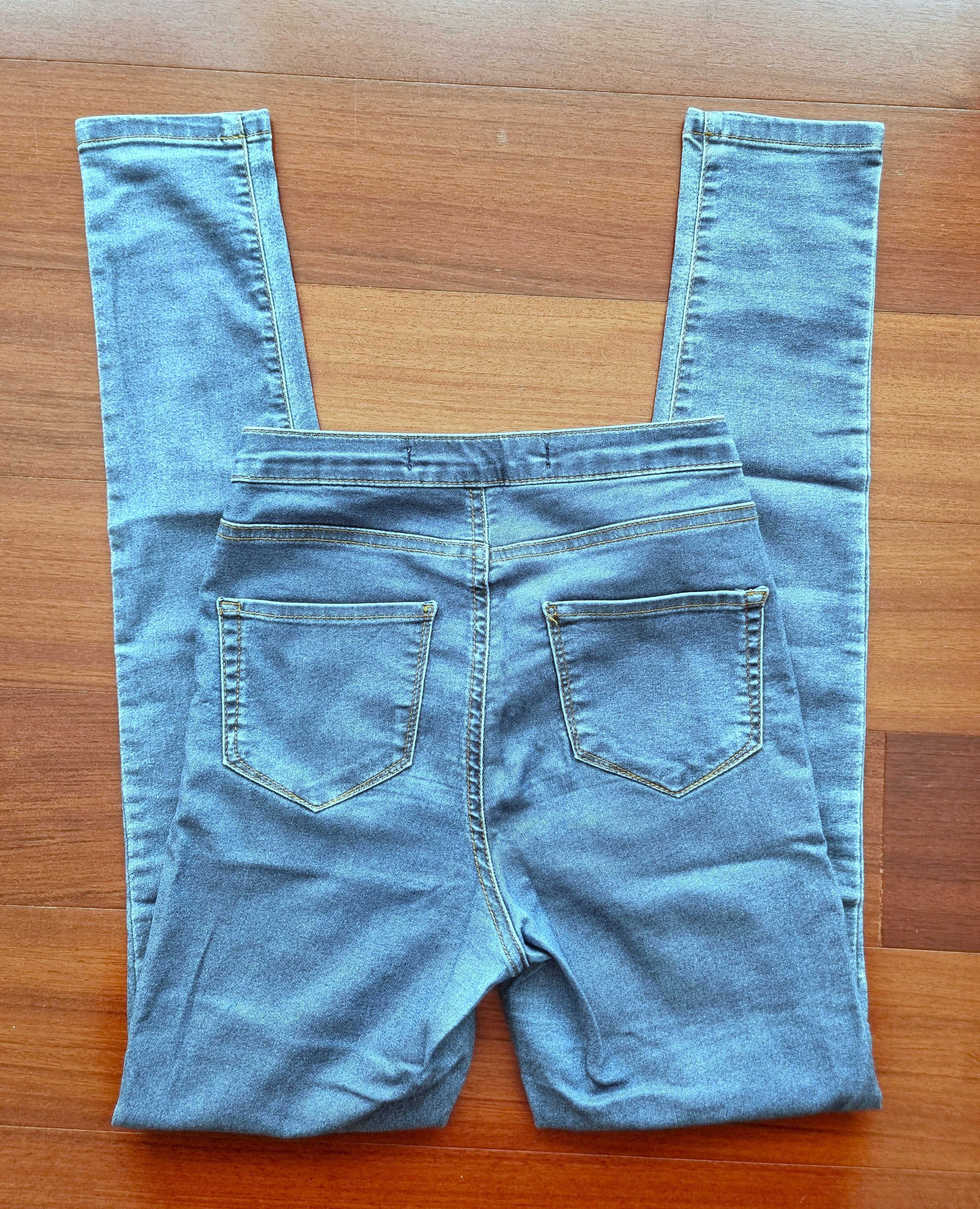 Calças/ jeggings de ganga justos e de cintura subida Primark, tam 34