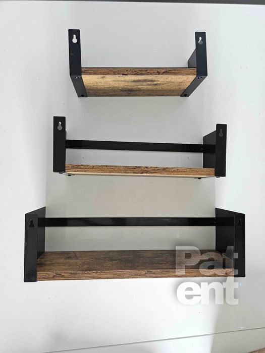 Półka łazienkowa 3 sztuki loft retro na ścianę ścienne dekoracja