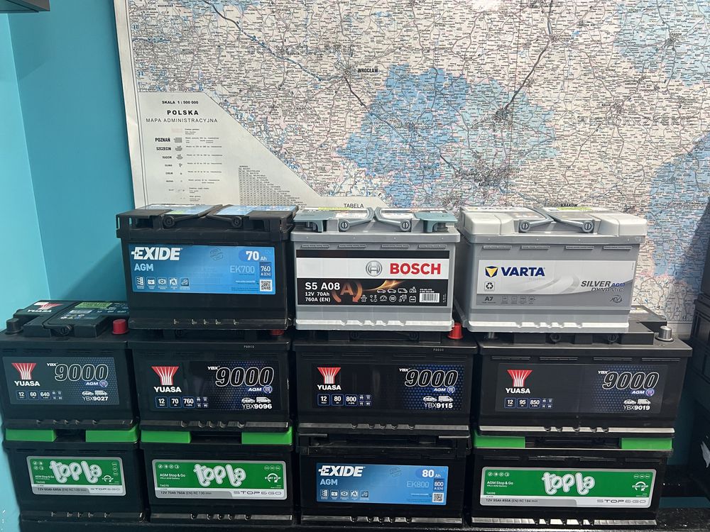 Akumulator YUASA Agm, Efb, Start-Stop Radom akumulatory