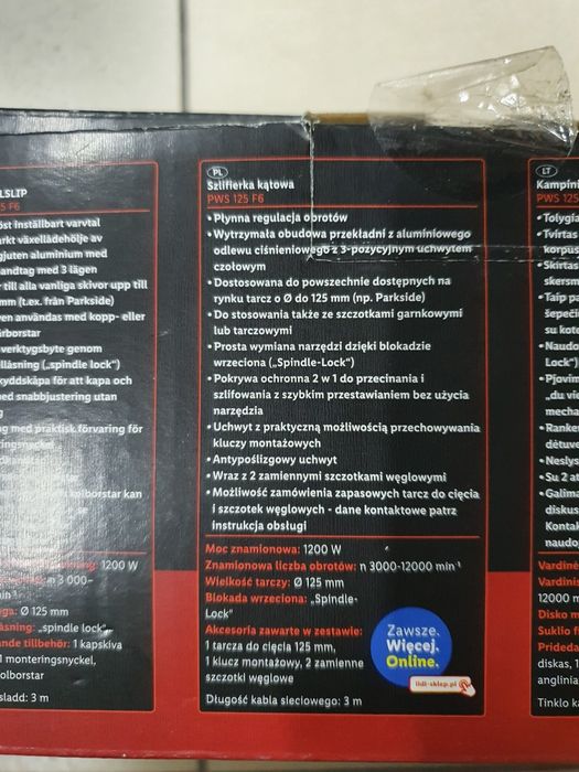 Szlifierka kątowa PWS 125 F6