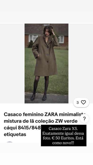 Casaco Zara XS Novo