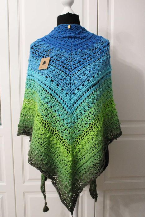 Chusta na szydełku rękodzieło prezent