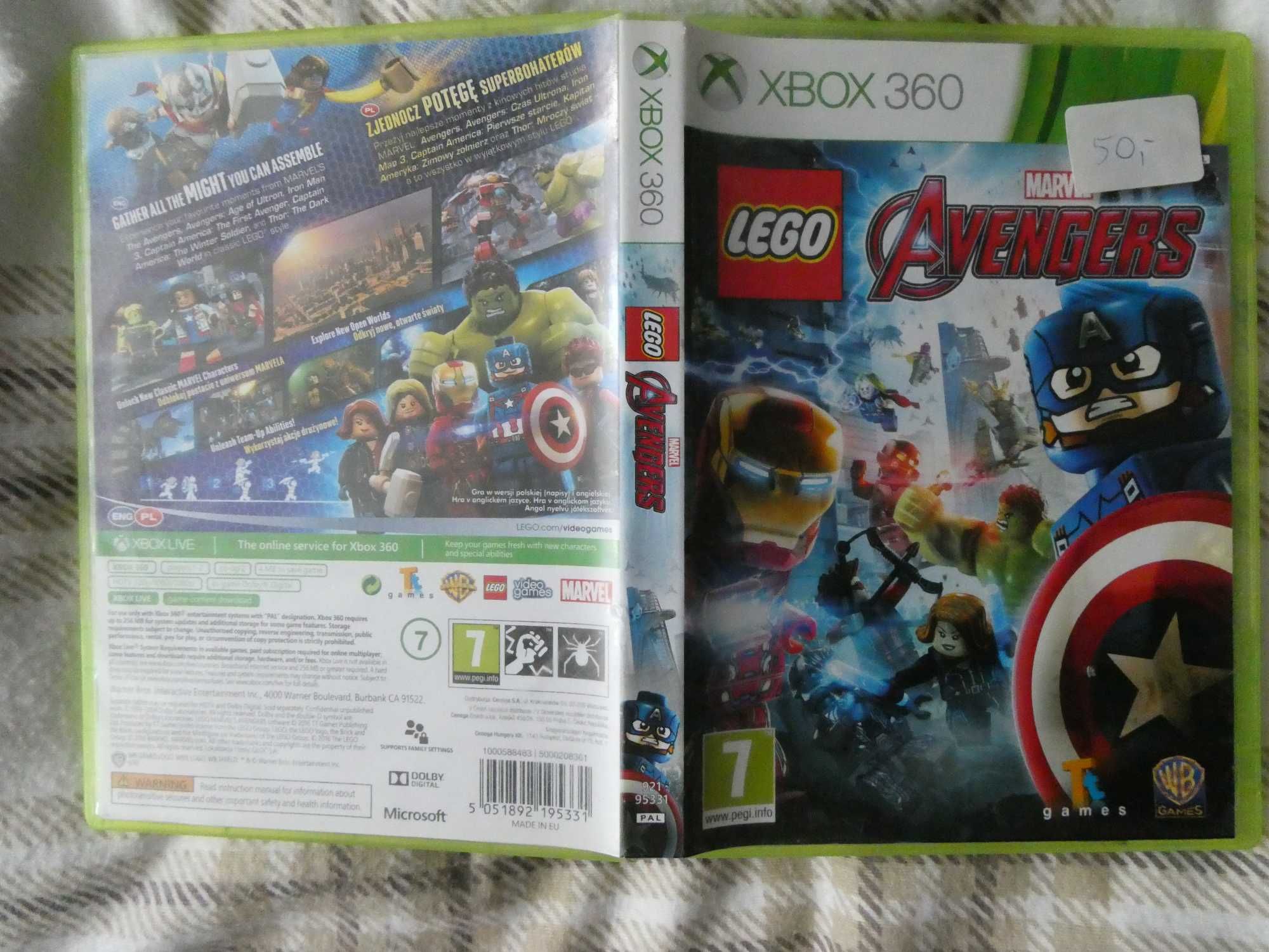 LEGO MARVEL AVENGERS XBOX 360 / polska wersja / gra na xbox 360