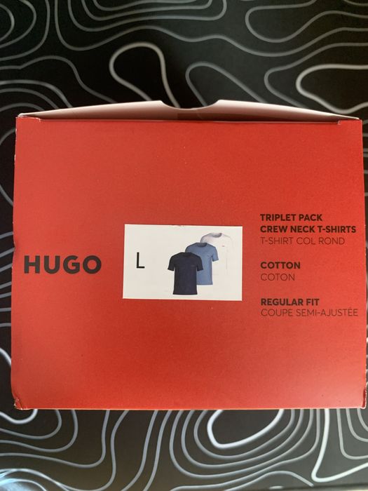Оригінал Hugo 3-pack crew neck t-shirt футболки