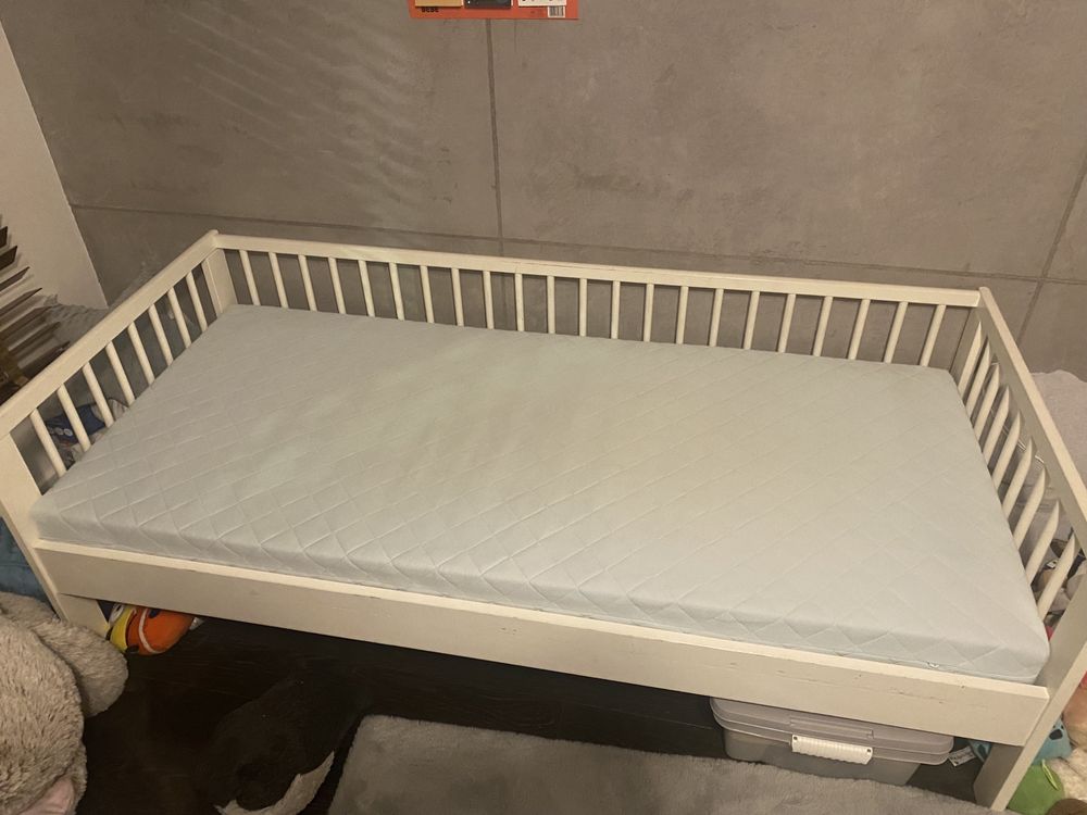 Łóżko dziecięce Ikea materac + barierka