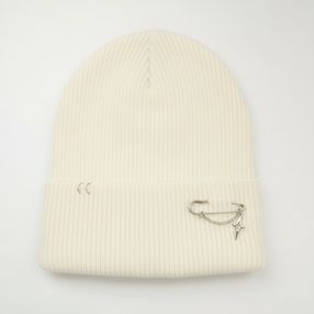 В’язана  шапка на флісі