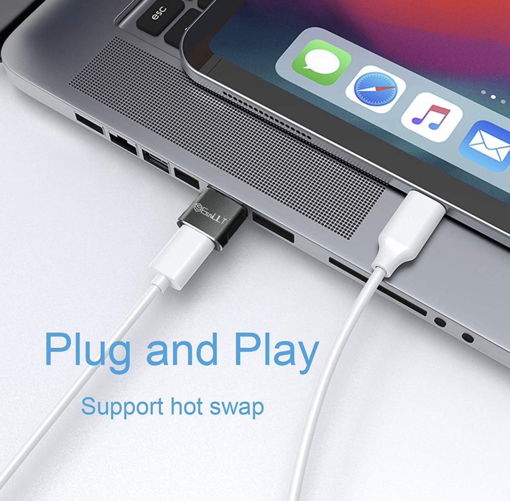 Adaptador USB-C Fêmea para USB-A Macho (Novo)