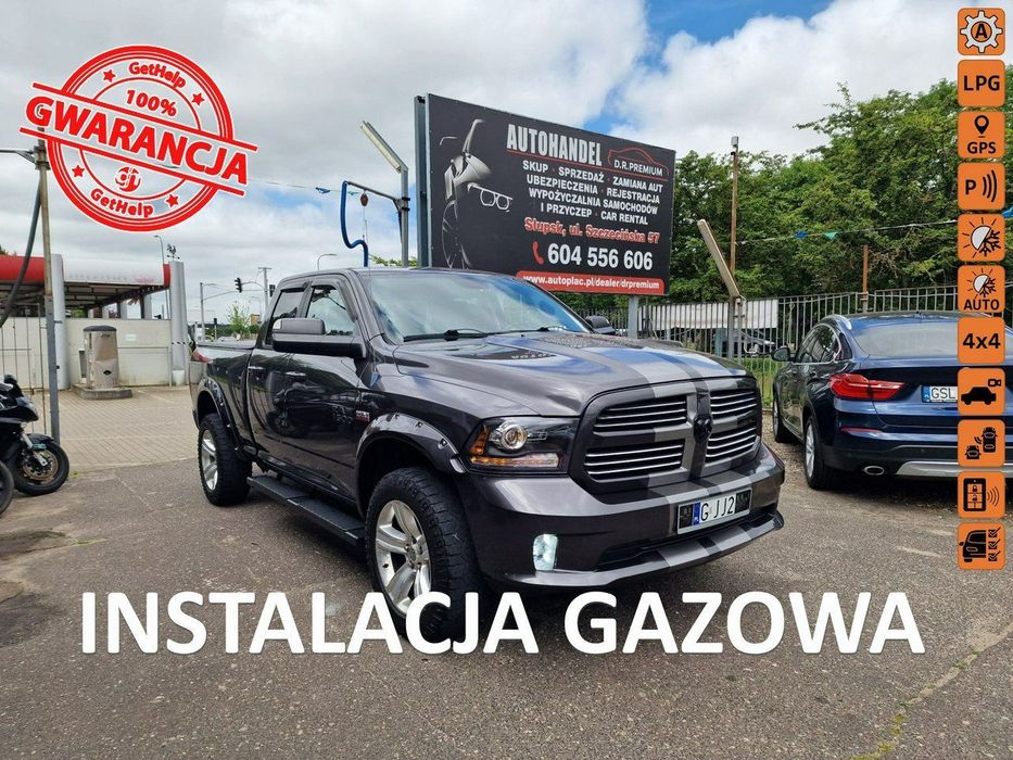 Dodge RAM 5.7 HEMI + LPG 402 KM, 4x4, Kamera, Klima, Alufelgi, Bluetooth, Isofix