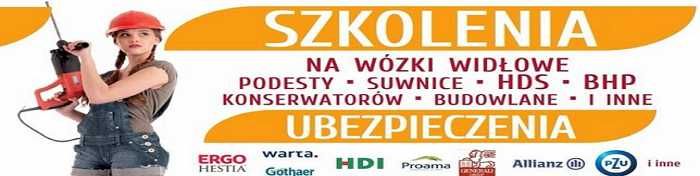Kurs szkolenie wózki widłowe, HDS, Podesty, Suwnice, żurawie od 299 zł