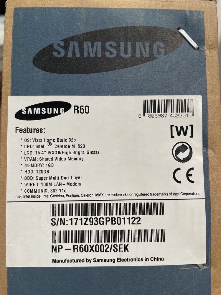 Ноутбук SAMSUNG R-60