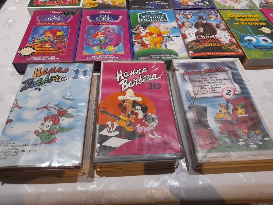 Duży zestaw kasety vhs Disney i Hanna Barbera