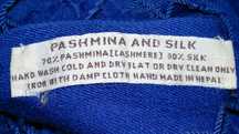 Paszmina Pashmina szalik cashmere silk jedwab kaszmir szal chust NEPAL